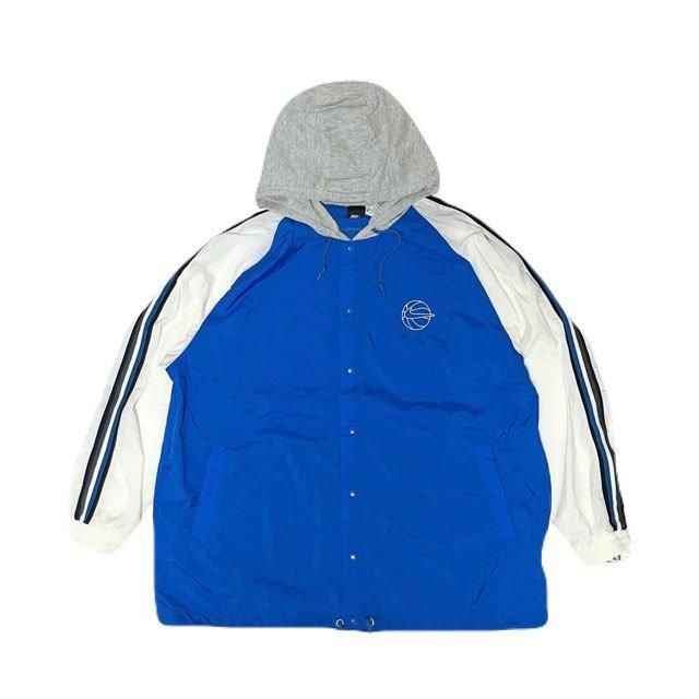 <div>Nike</div>90s Deadstock <br>NYLON SNAP PARKA<br>BASKET BALL<br>BLUxWHT 