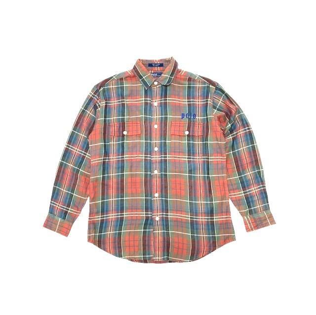 <div>Polo Ralph Lauren </div>L/S  FLANNEL SHIRT<br>DEADSTOCK<br>Kids/Womens<br>ORGGRN