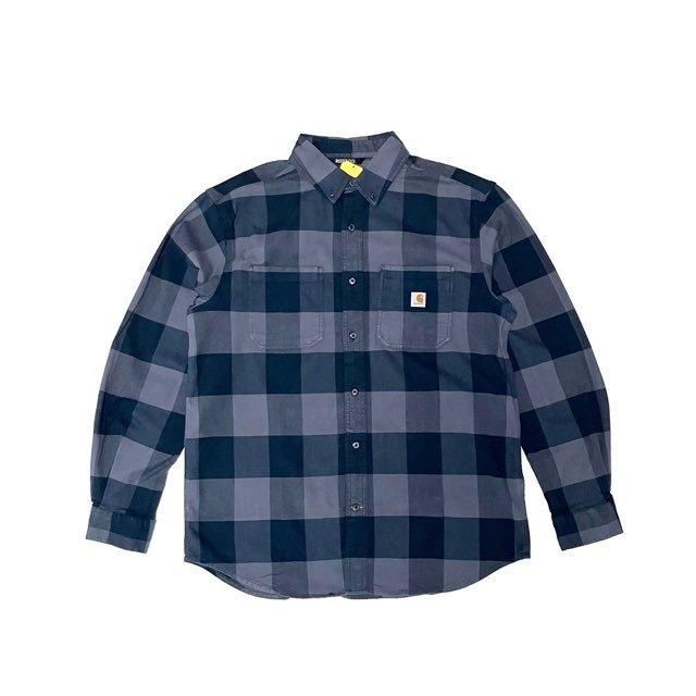 <div>CARHARTT</div>FLANNEL<br>L/S CHECK SHIRT<br>RELAXED FIT<br>RUGGED FLEX<br>C.GRYxNVY