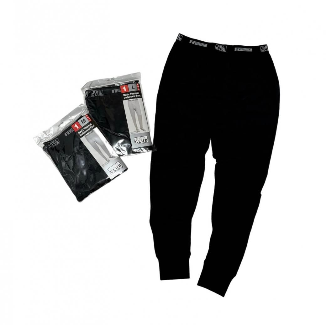 <div>PRO CLUB</div>THERMAL PANTS<br>UNDER WEAR PANTS<br>BLACK