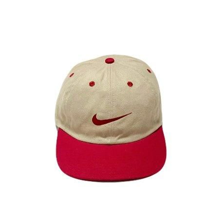<div>NIKE</div>90'sDeadstock<br>2TONE COTTON CAP<br>BEG x RED