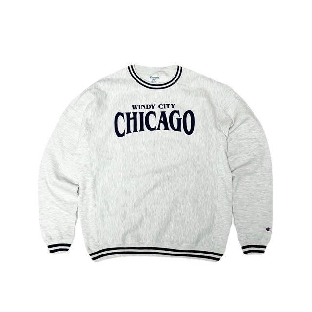 <div>Champion</div>REVERSE WEAVE<br>CREW NECK SWEAT<br>CHICAGO<br>S.GREY