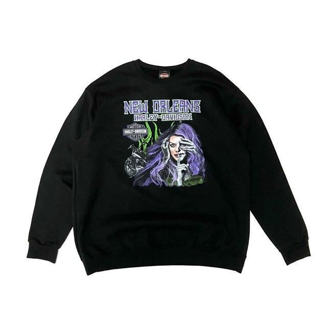 <div>HARLEY DAVIDSON</div>CREW SWEAT<br>NEW ORLEANS<br>BLK