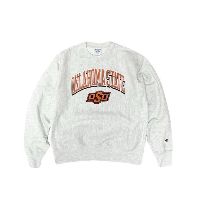 <div>Champion</div>REVERSE WEAVE<br>CREW NECK SWEAT<br>OKLAHOMA STATE<br>S.GRY