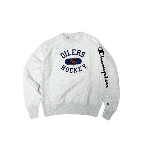 <div>Champion</div>REVERSE WEAVE<br>CREW NECK SWEAT<br>NHLOILERS<br>S.GRY