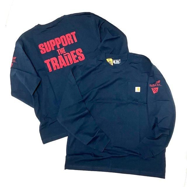 <div>CARHARTT</div>Skills USA x TSC<br>SUPPORT THE TRADES<br>LOOSE FIT<br> L/S POCKET T-SHIRT<br>NVY