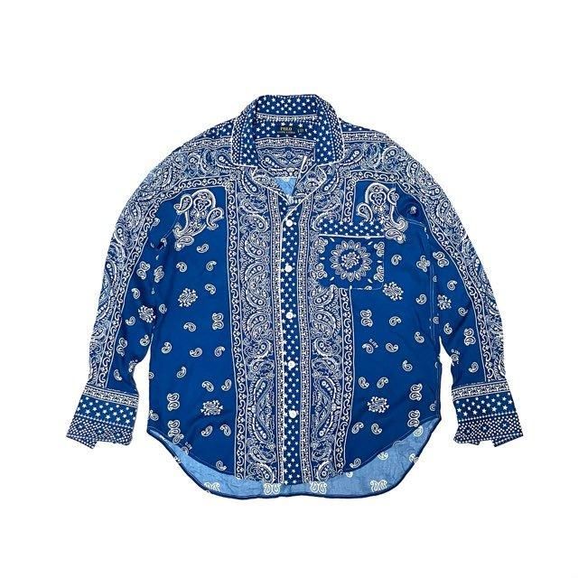 <div>Polo Ralph Lauren </div>L/S PAISLEY SHIRT<br>RAYON<br>NAVY