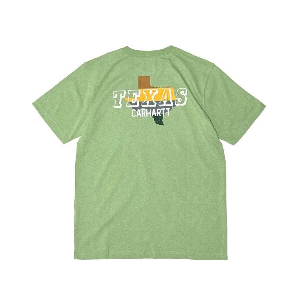<div>CARHARTT</div>S/S POCKET T-SHIRT<br>RELAXED FIT<br>TEXAS<br>BACK PRINT<br>OD