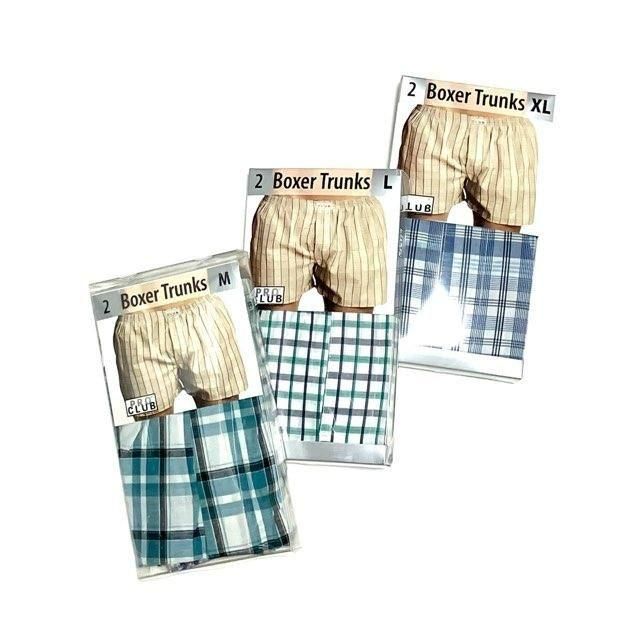 <div>PRO CLUB</div>2 PACK<br>BOXER TRUNKS<br>UNDERWEAR