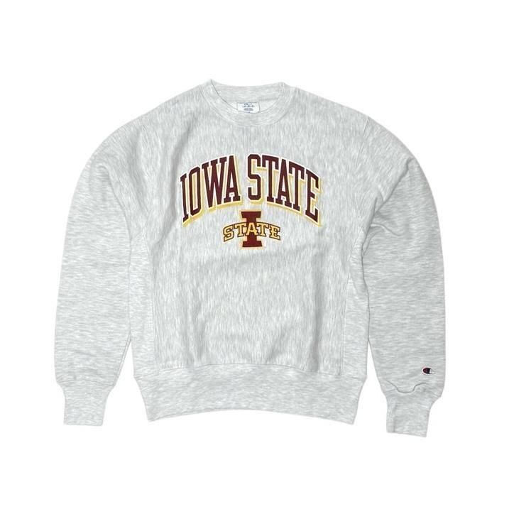 <div>Champion</div>REVERSE WEAVE<br>CREW NECK SWEAT<br> IOWA<br>S.GREY
