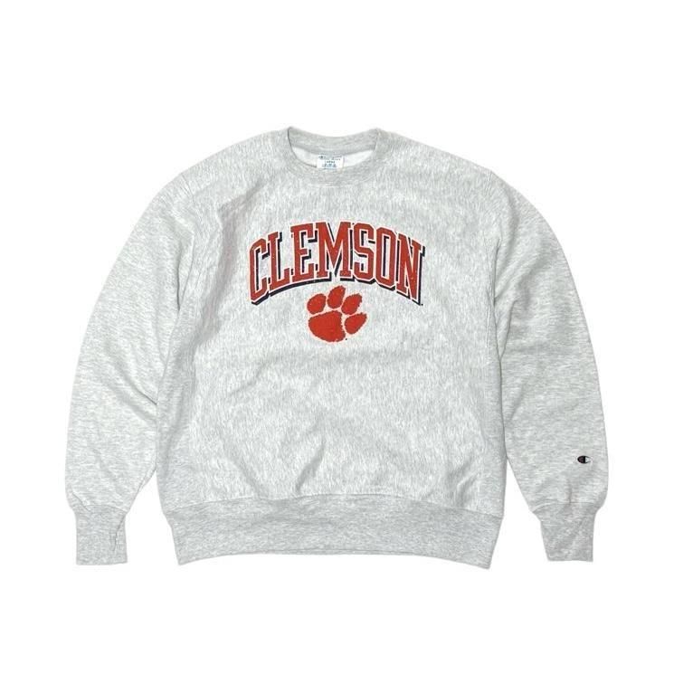 <div>Champion</div>REVERSE WEAVE<br>CREW NECK SWEAT<br> CLEMSON<br>S.GREY