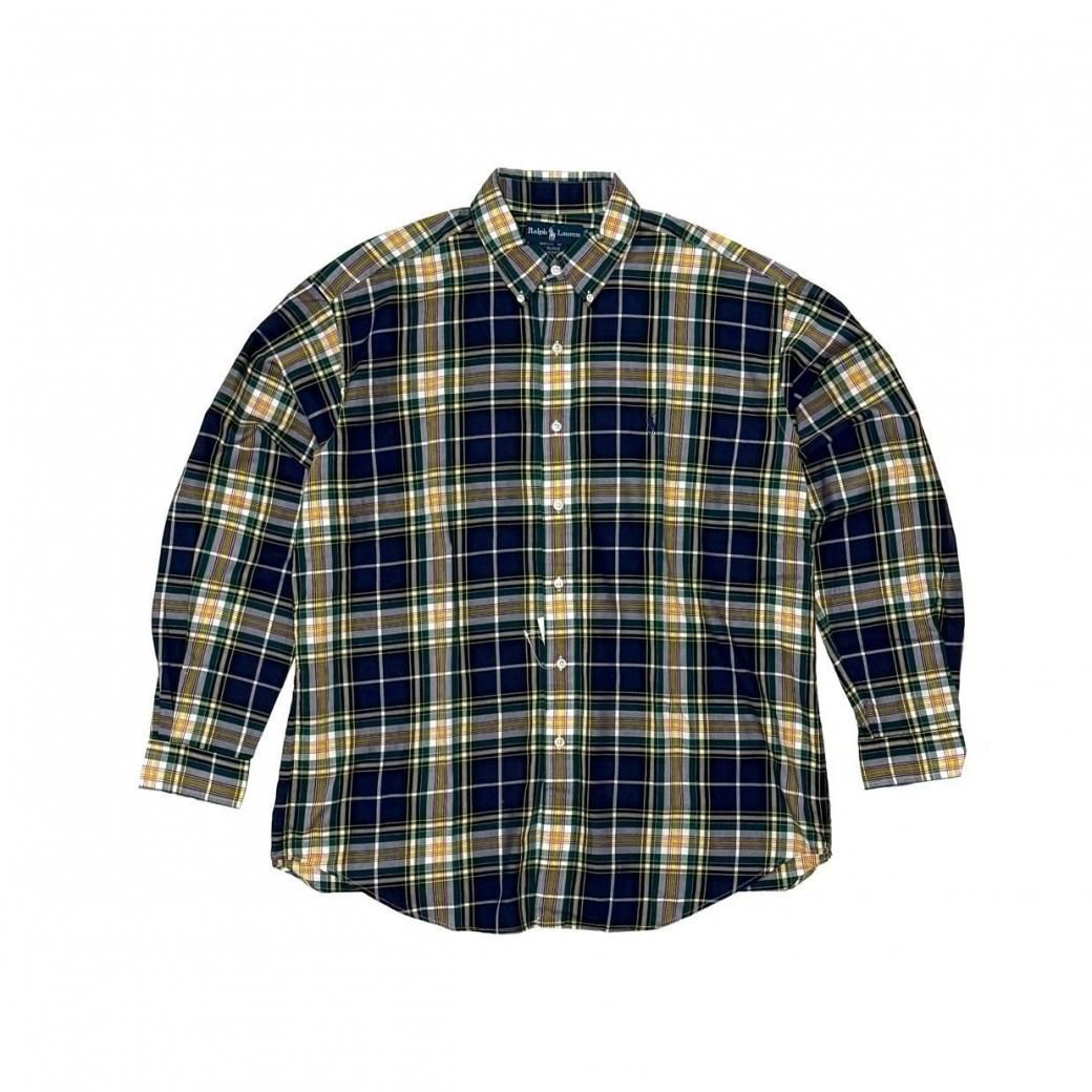 <div>Polo Ralph Lauren </div>DEADSTOCK<br>L/S CHECK SHIRT<br>BLAKE<br>NVYxBEGxGRN