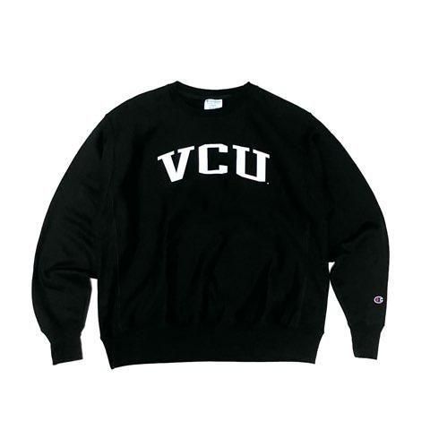 <div>Champion</div>REVERSE WEAVE<br>CREW NECK SWEAT<br> VCU<br>BLK