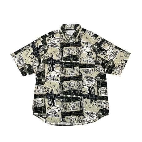 <div>Columbia</div>DEADSTOCK<br>S/S PRINT SHIRT<br>FISH<br>WOOD CARVING<br>SAGE