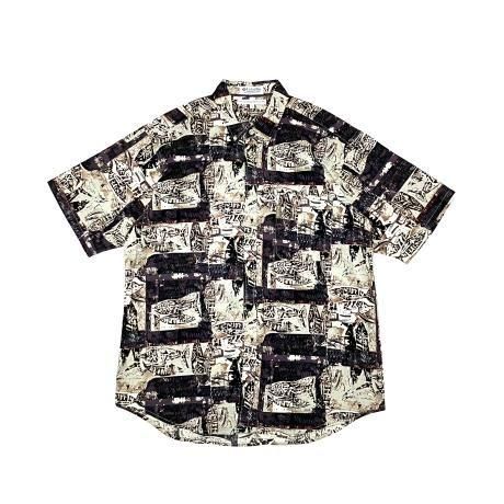 <div>Columbia</div>DEADSTOCK<br>S/S PRINT SHIRT<br>FISH<br>WOOD CARVING<br>BUR
