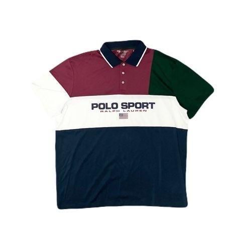 <div>POLO SPORT<br>COLOR BLOCK<br>S/S  POLO SHIRT<br>BURxWHTxGRNxNVY