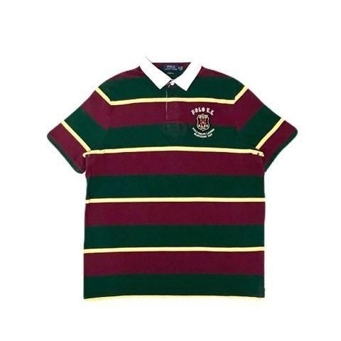 <div>Polo Ralph Lauren</div>S/S  POLO SHIRT<br>EMBLEM&BORDER<br>BURxGRNxYEL