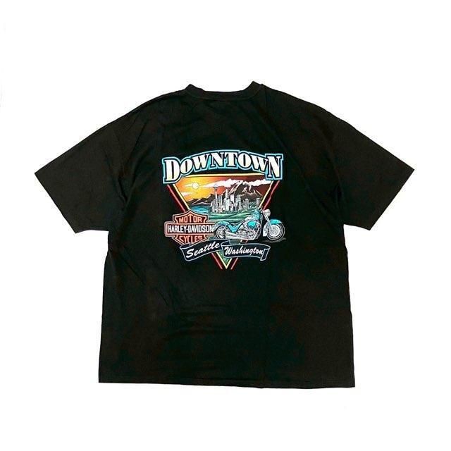 <div>HARLEY DAVIDSON</div>S/S PRINT T-SHIRT<br>MADE IN U.S.A<br>BLK