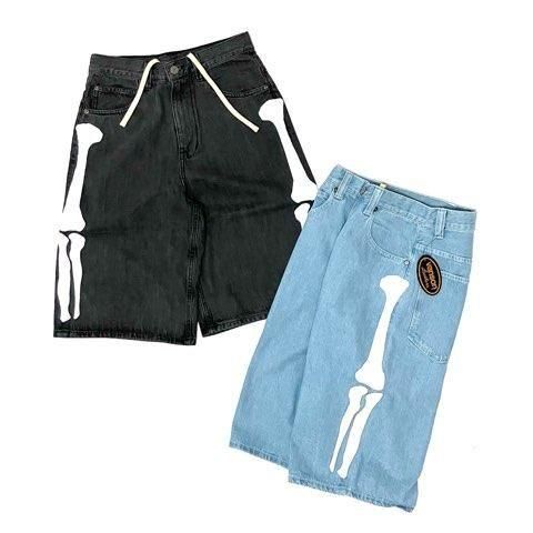 <div>VANSON</div>PRINT<br>DENIM SHORTS<br>IND,BLK