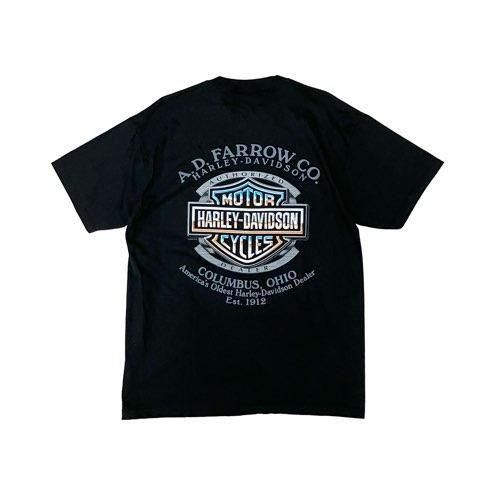 <div>HARLEY DAVIDSON</div>07's DEADSTOCK<br>S/S PRINT T-SHIRT<br>MADE IN U.S.A<br>BLK