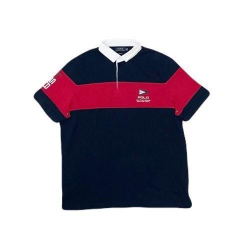 <div>Polo Ralph Lauren</div>S/S  POLO SHIRT<br>SAILING <br>WHTxNVYxRED