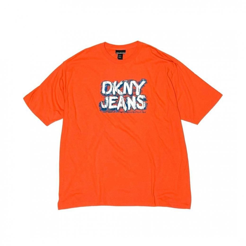 <div>DKNY JEANS</div>DEADSTOCK<br>S/S PRINT TEE<br>ORGBLU