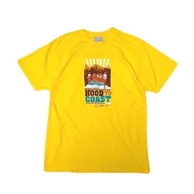 <div>Nike</div>2003sDEADSTOCK<br>S/S PRINT T-SHIRT<br>HOOD TO COAST<br>GOLD
