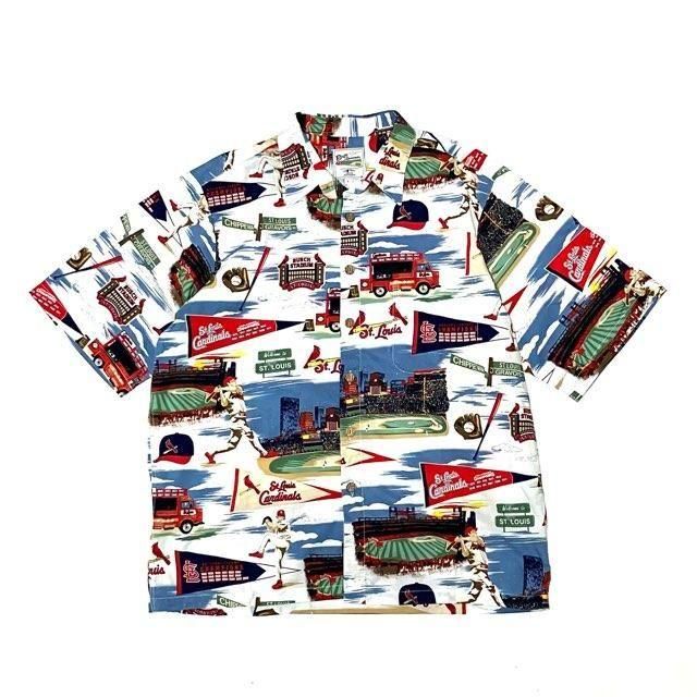 <div>REYN SPOONER</div>MLB<br>ALOHA SHIRT<br>ST LOUIS CARDINALS<br>WHT