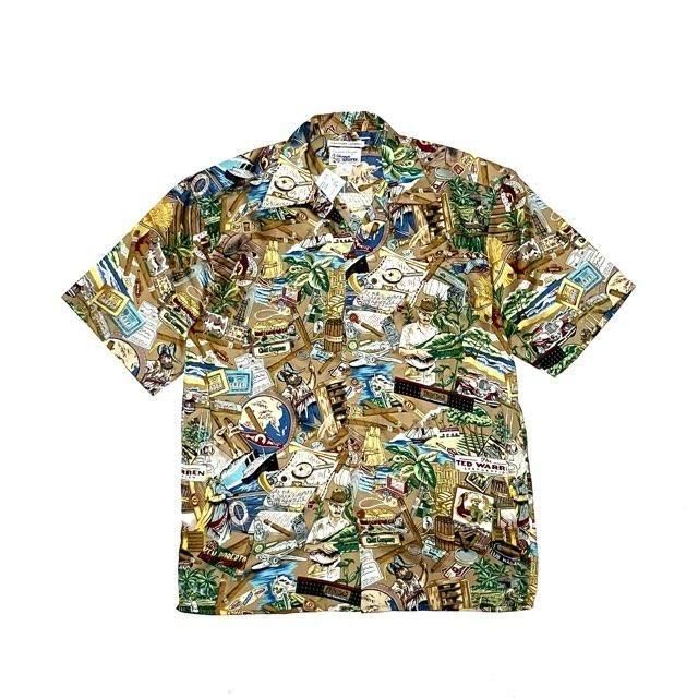<div>REYN SPOONER</div>CIGARETTES<br>ALOHA SHIRT<br>BROWN 