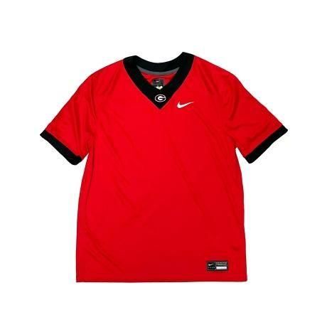<div>NIKE</div>V-NECK SHIRT<br>NCAAJERSEY<br>GEORGIA BULLDOGS<br>REDxBLK