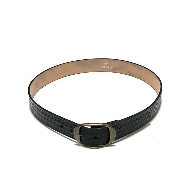 <div>BRACKNEY LEAHER</div>EMBOSSED BELT<br>MADE IN U.S.A<br>BLACK