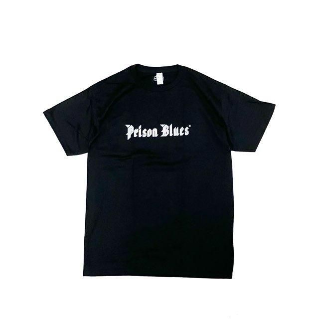 <div>PRISON BLUES</div>S/S PRINT T-SHIRT<br>CHROME<br>BLACK