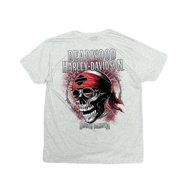 <div>HARLEY DAVIDSON</div>S/S PRINT T-SHIRT<br>ASH