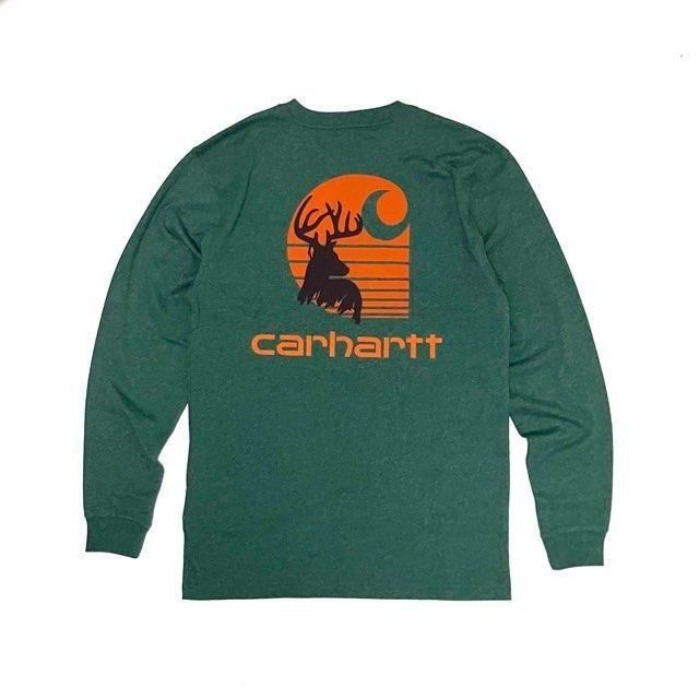 <div>CARHARTT</div>DEER<br>LOOSE FIT<br> L/S POCKET T-SHIRT<br>GRN
