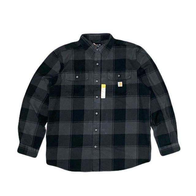 <div>CARHARTT</div>FLANNEL<br>L/S CHECK SHIRT<br>LOOSE FIT<br>C.GRY
