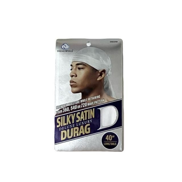 <div>NO BRAND</div>SILKY-SATIN<br>DU-RAG<br>WHITE