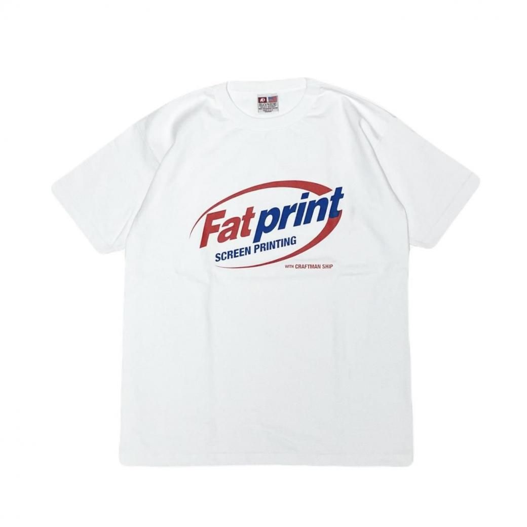 <div>FAT PRINT</div>S/S T-SHIRT<br>MADE IN U.S.A/PRINTED IN JAPAN<br>WHITE

