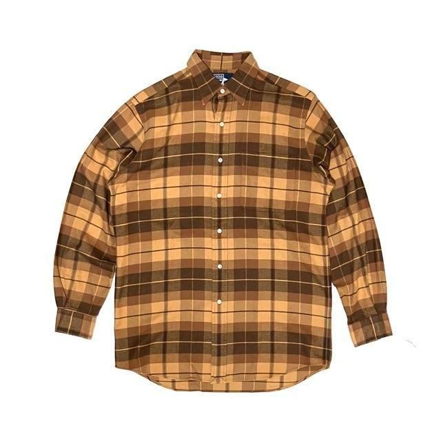 <div>Polo Ralph Lauren </div>DEADSTOCK<br>L/S CHECK FLANNEL SHIRT<br>LOWELL SPORT<br>BROWN
