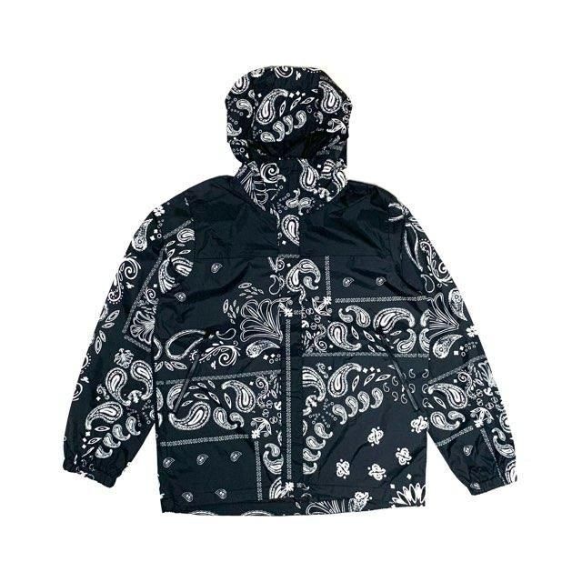 <div>SHAKA WEAR</div>NYLON WINDBREAKER <br>PAISLEY<br>BLKxWHT