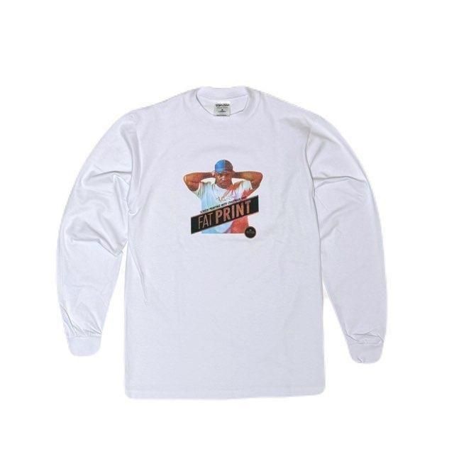<div>FAT PRINT</div>L/S T-SHIRT<br>PRINTED IN JAPAN<br>DU-RAG<br>WHITE
