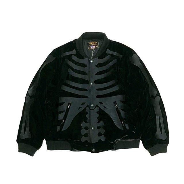 <div>VANSON</div>VELOUR BOMBER JACKET<br>QUILTING LINNER<br>BLACK