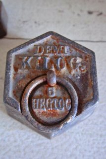 フランスアンティーク　分銅（重石）500g 