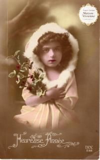 アンティーク・ポストカード（かわいい少女）- メゾン