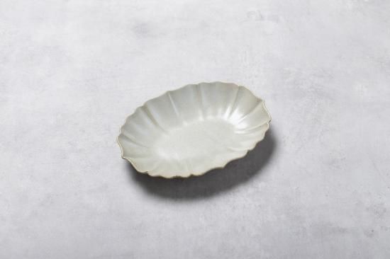 稜花 楕円皿 18cm 【 亜麻 】 - 08felice 稜花 楕円皿 18cm 【 亜麻 】 - 08felice
