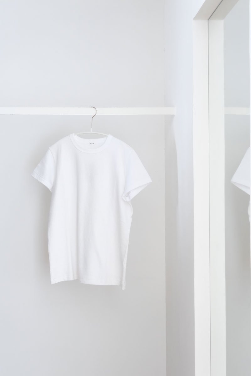 Plain Cotton Jersey Short T-shirt｜white