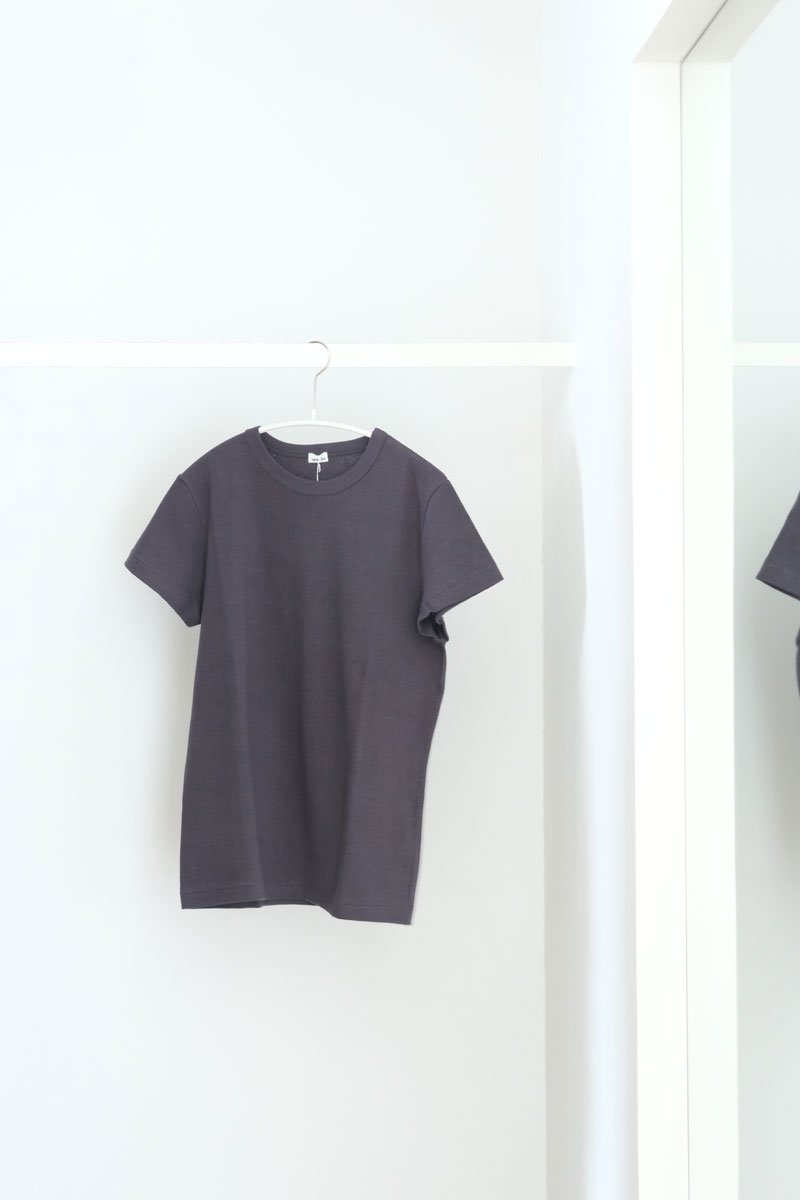 Plain Cotton Jersey Short T-shirt｜slate