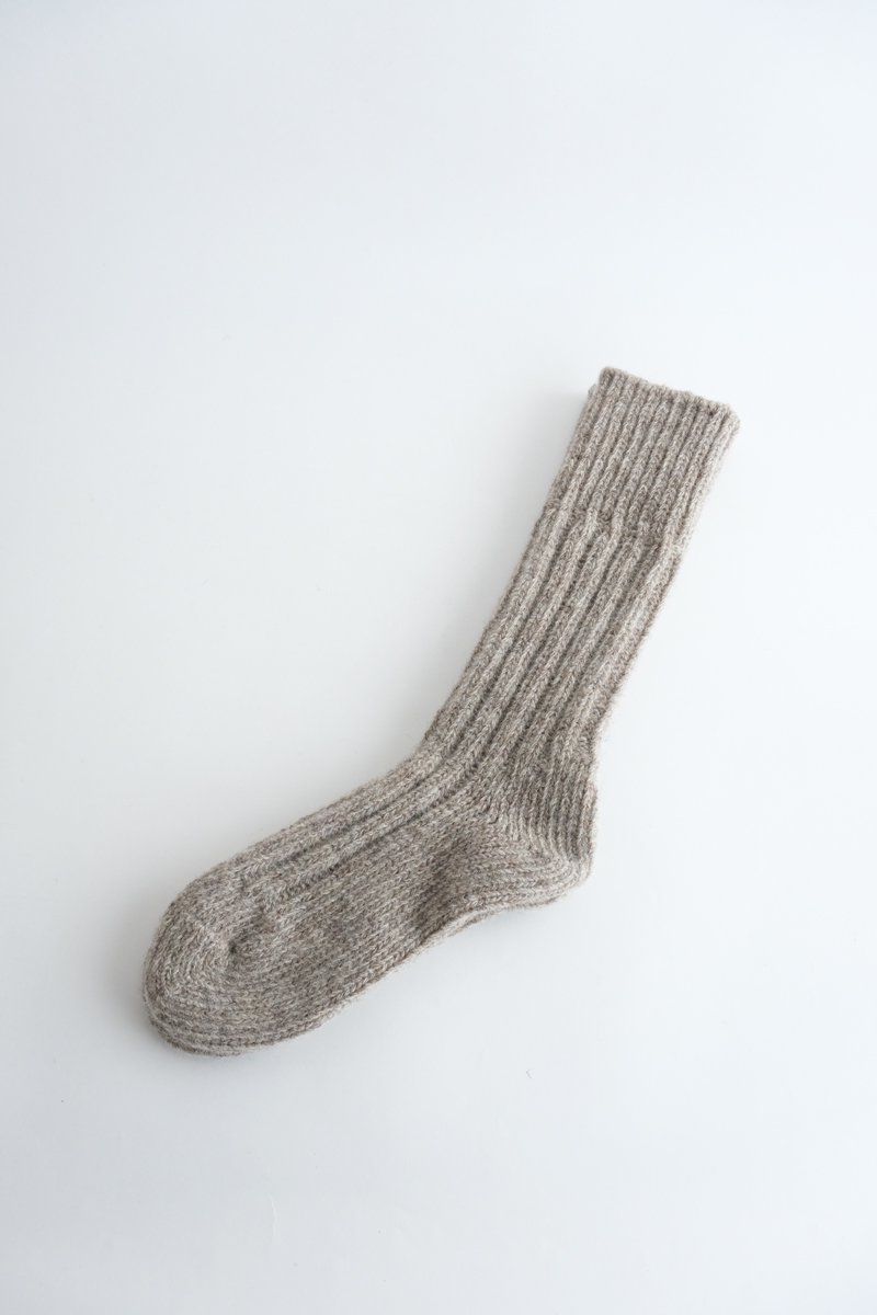 British wool Chunky rib socks2colour