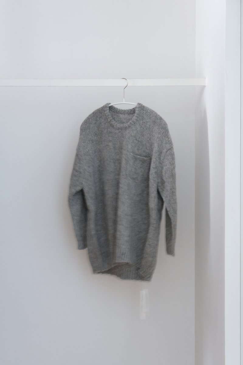 アルパカウール  Wide-knit｜light grey