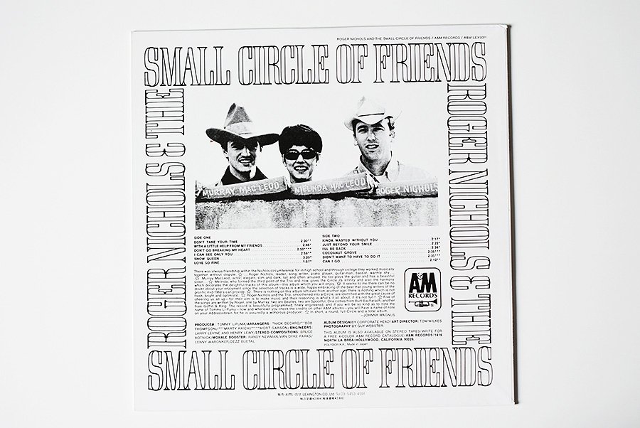 Roger Nichols & The Small Circle Of Friends / ロジャー・ニコルズ