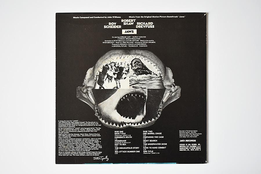 LP Ost, John Williams ジョーズ MCA7166 MCA /00260 JOHN WILLIAMS-JAWS O.S.T. MCA-7166 JAPAN ORIGINAL ISSUE 1LP
